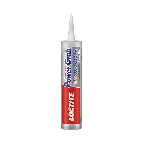 Loctite Power Grab Ultimate Crystal Clear Construction Adhesive, 9 fl oz Cartridge, 12 Pack - Versatile Construction Glue for Glass, Wood, Metal & More - size: 12 Pack