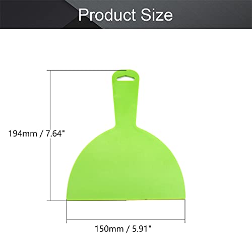 6 Inch Plastic Putty Knife, 3Pcs Flexible Paint Scraper Tool for Spackling - size: 6 inch