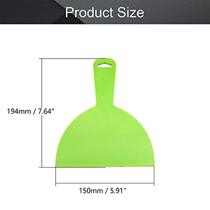 6 Inch Plastic Putty Knife, 3Pcs Flexible Paint Scraper Tool for Spackling - size: 6 inch