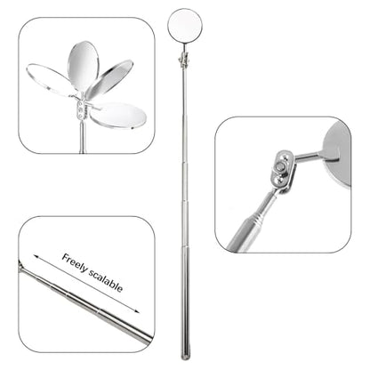 Flylin 4Pcs Telescoping Inspection Mirror Pen Style 33mm for Car Repair