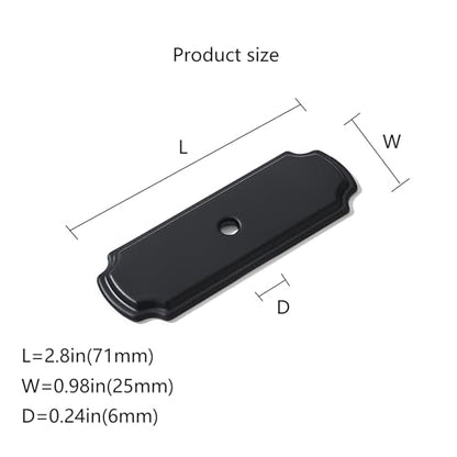 khtumeware 10 Pack Backplate for Cabinet Knobs Matte Black Cabinet Hardware Knob Backplate/Back Plate - color: Matte Black