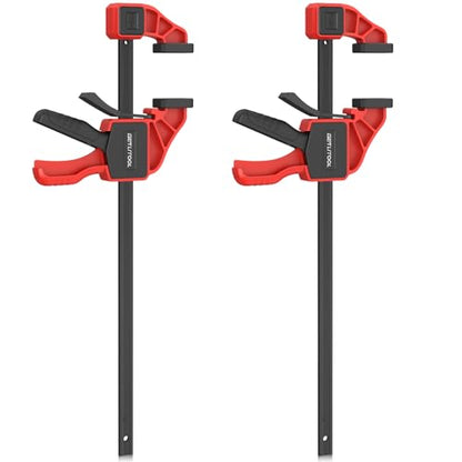 GETLITOOL 2PCS 12-Inch Bar Clamps for Woodworking 165LBS Clamping Force