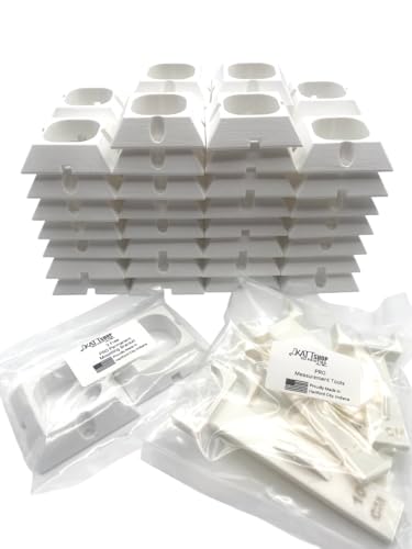 Mounting Brackets/Clips 100Ft Set fits Govee PRO Permanent Outdoor Lights (60 Mounts for Set +2 Free, White) - size: 100FT String Set-62 Mounts (60 Mounts+2 Free), style: White