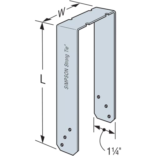 Simpson Strong-Tie SP4 SP 3-9/16 in. x 7-1/4 in. Galvanized Stud Plate Tie - size: 1 Each