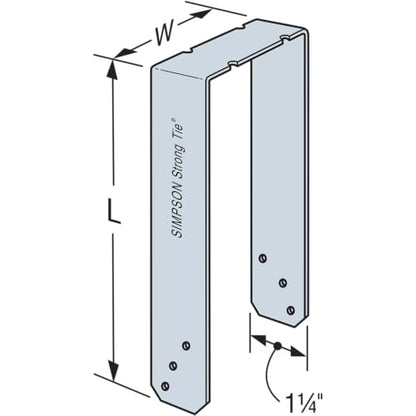 Simpson Strong-Tie SP4 SP 3-9/16 in. x 7-1/4 in. Galvanized Stud Plate Tie - size: 1 Each