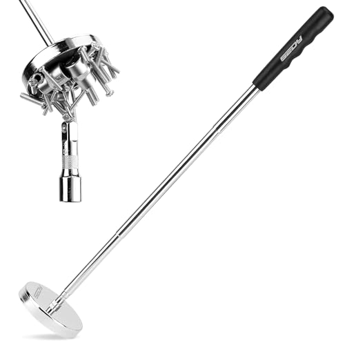 Telescoping Magnetic Sweeper Pickup Tool: Strong Magnet Pick up Nails Screws and Metal Parts Nut Bolts Steel Iron Parts Finder 35LB Pull Capacity Retractable 9" to 34" Telescopic Stick - style: 35LB Telescoping Stick
