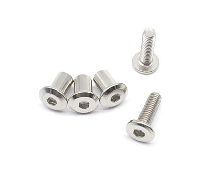 10-Set M6x20mm Rivet Countersunk Hex Socket Cap Bolts and Hex Head Barrel Nuts for Furnitures Cribs Chairs, Nickel Plated - size: M6 x 20mm 10-Pack