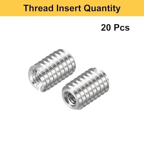 HARFINGTON 20pcs Thread Repair Inserts M4 x 0.7 Male to M2 x 0.4 Female Thread 6mm Long Stainless Steel Reducing Nuts Metric Self Tapping Sleeves Threaded Reducer Industrial Fasteners - size: M4 x 0.7 Male to M2 x 0.4 Female x 6mm