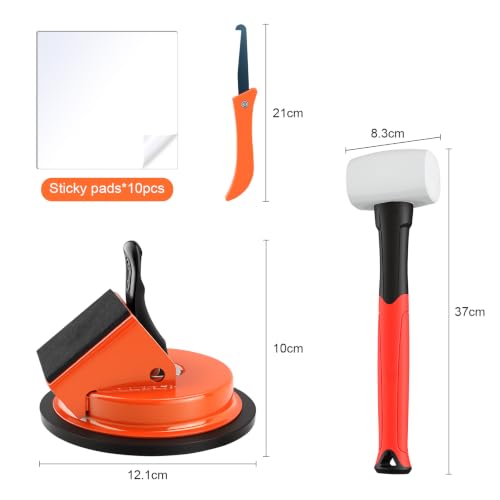Floor Gap Fixer Tool Kit, Floor Suction Cup Tool with 45° Striking Surface