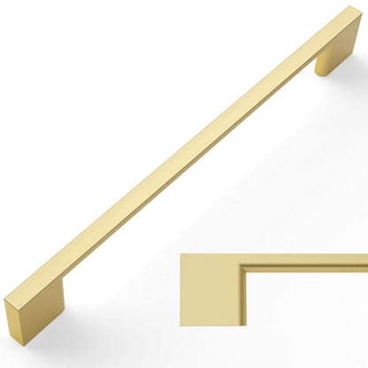 Amerdeco 10 Pack Brushed Gold Cabinet Pulls 7.5" - color: Brushed Gold, size: 7.5" hole center