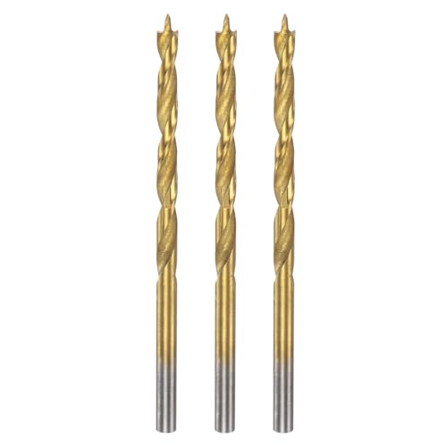 HARFINGTON 3pcs Brad Point Drill Bit 3mm/1/8 Dia Straight Round Shank - size: 3mm
