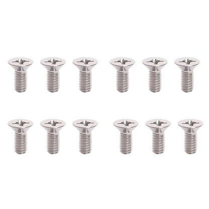 100 Pack 12-24 x 1/2" Silver Flat Head Machine Screws, Full Thread - color: Silver