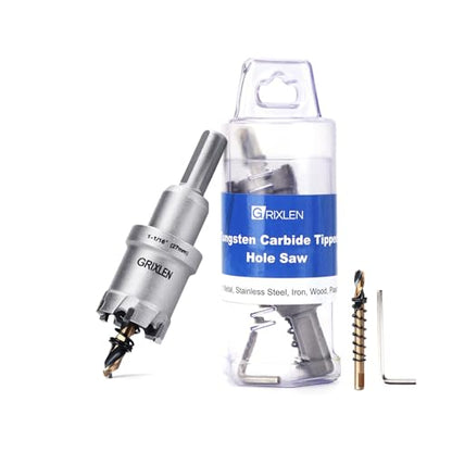 1-1/16" (27mm) Tungsten Carbide Tip Hole Saw,Hole Saw with M2 Pilot bits - size: 1-1/16" (27mm)