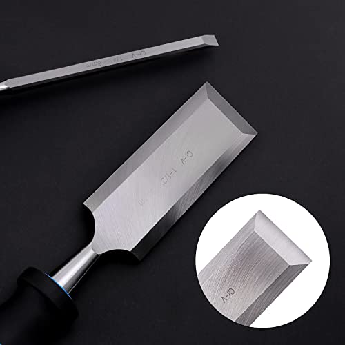 Amazon Basics 8-Piece Wood Chisel Set for Woodworking, with Honing Guide, Sharpening Stone and Storage Case, 1/4" - 1-1/2"