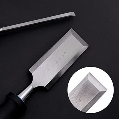Amazon Basics 8-Piece Wood Chisel Set for Woodworking, with Honing Guide, Sharpening Stone and Storage Case, 1/4" - 1-1/2"