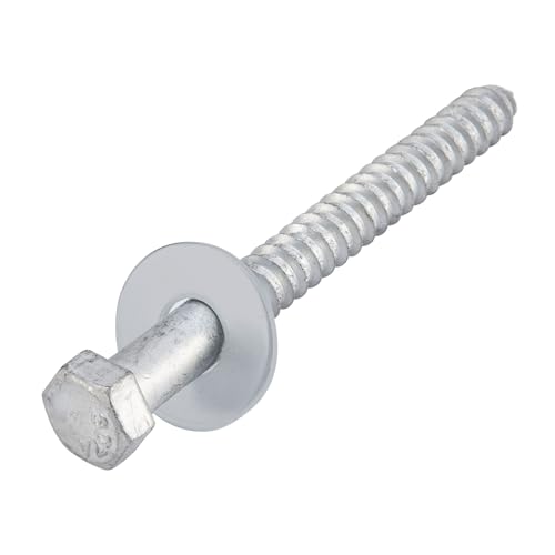 1/2" x 5" Lag Bolts (25 PCS) Lag Screws for Wood, Hot Dip Galvanized, Heavy Duty Hex Head with Washers - size: 1/2" x 5"