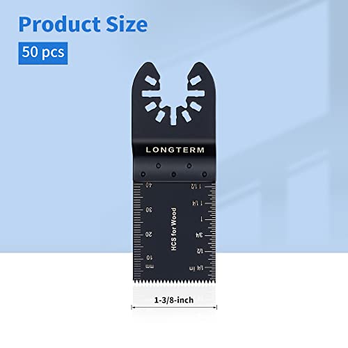 LONGTERM 100-Piece Long-Tooth Oscillating Wood Blades, Quick-Release OIS, for Hardwood/Softwood/MDF/Plywood - style: 100PCS