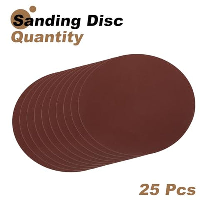 uxcell 25pcs 8-Inch PSA Sanding Discs, 1200 Grits Aluminum Oxide Self Adhesive Stick Back Sandpapers, No-Hole Round Wet/Dry Sander Papers, Sand Auto Car Paint, Wood, Metal - size: 1200 Grit