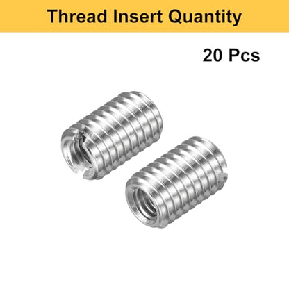 HARFINGTON 20pcs Thread Repair Inserts M8 x 1.25 Male to M5 x 0.8 Female Thread 12mm Long Stainless Steel Reducing Nuts Metric Self Tapping Sleeves Threaded Reducer Industrial Fasteners - size: M8 x 1.25 Male to M5 x 0.8 Female x 12mm