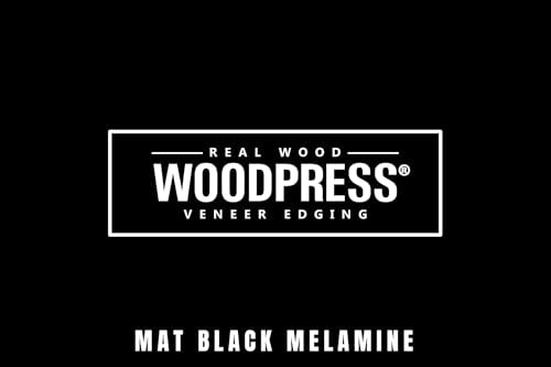 1" Black Matt Pre-Glued Melamine Edge Banding, 25 ft - size: 1 inch