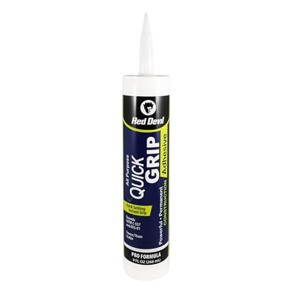 Red Devil 0696 Quick Grip Construction Adhesive, 9 fl oz, White, 1 Pack - size: 1 Pack