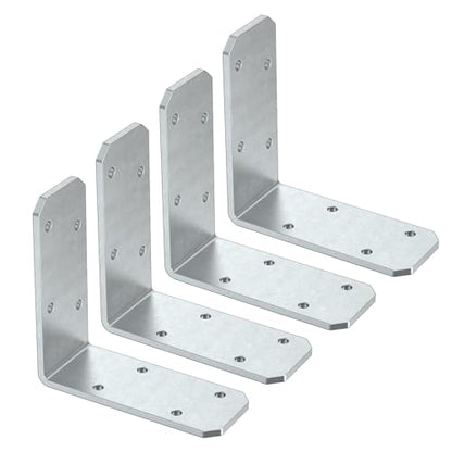 3"×3"×1.2" L Bracket for Wood, Angle Brace, Galvanized-4PCS - color: Galvanized-4PCS