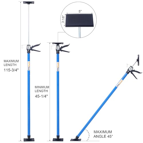 4 Pack Adjustable Support Pole, Steel 3rd Hand Support System for Installing Cabinets, Extends from 45 to 114 Inch with Carry Bag