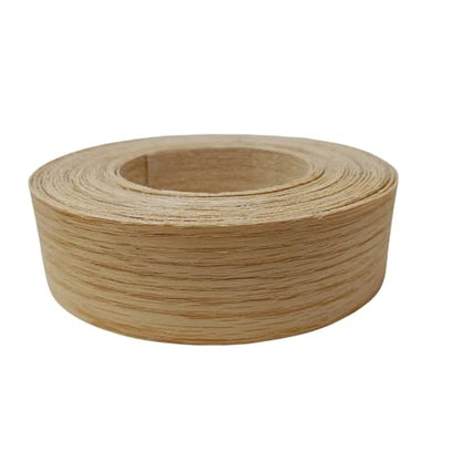 Real Red Oak 1-1/2 inch ×26ft Wood Veneer Edge Banding Roll,Pre-glued Iron On Wood Veneer Edging-Backed with Hot Melt Adhesive-Flexible Wood Veneer Edgebanding for Furniture Restoration - size: 1-1/2" x26'