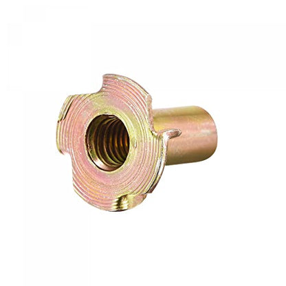 uxcell M8x22mm T-Nuts 4 Pronged Tee Nut Carbon Steel Threaded Inserts for Wood 24pcs - size: M8x22mm