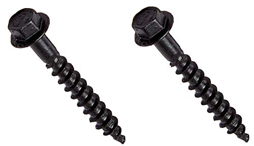 Simpson Strong Tie Simpson Outdoor Accents SD10112DBBR50#10 x 1-1/2-inch Hex Head Black Powder-Coat Connector Screw (50-Pack), 1-1/2" (Тwo Рack)