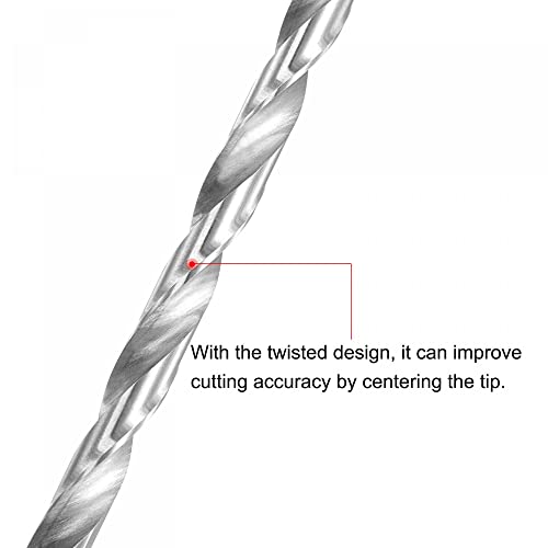 uxcell HSS(High Speed Steel) Extra Long Twist Drill Bits, 6.2mm Drill Diameter 300mm Length for Hardened Metal Woodwork Plastic Aluminum Alloy 2 Pcs - size: 6.2x300mm