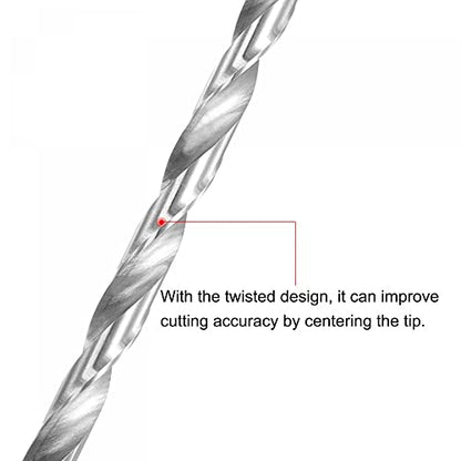 uxcell HSS(High Speed Steel) Extra Long Twist Drill Bits, 6.2mm Drill Diameter 300mm Length for Hardened Metal Woodwork Plastic Aluminum Alloy 2 Pcs - size: 6.2x300mm