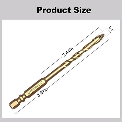 5pcs 1/4" Concrete Drill Bit Set and 1/4" Masonry Drill Bit Set - size: 5 pack 1/4"(6mm)