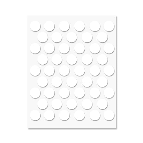 Self-Adhesive Screw Hole Stickers PVC Cover Caps Dustproof for Wooden Furniture Cabinet (50, White, 0.55 inch - 14 mm) - color: White, size: 0.55 inch - 14 mm