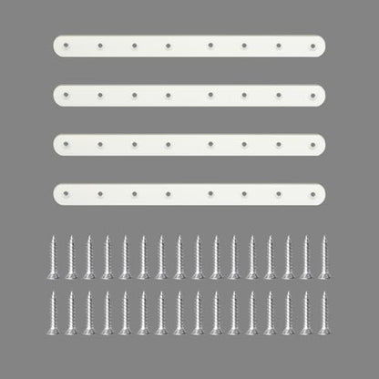 Alise Flat Bracket ,10 Inch White Mending Plate Flat Brace for Wood Shelves - color: White, size: 10 Inch