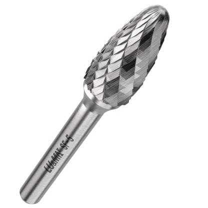 LU&MN SF-5 Tungsten Carbide Burr, 1/2" Head 1/4" Shank, 1 Pc - style: SF-5