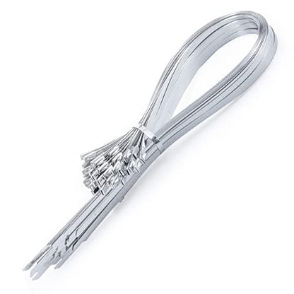 Metal Zip Ties of 100 Pcs, 20 IN 304 Stainless Steel Cable Ties, Heavy Duty Metal Zip Ties for Exhaust Wrap, Heat Resistant Fencing Ties. for Pipe, Auto repair. L/20”(500mm) W/0.18”(4.6mm) - size: 500mm( 20 inches )