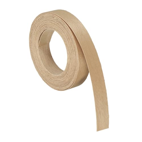 uxcell 5/8 Inch x 13ft Wood Veneer Edge Banding, Pre-Glued Flexible Beech Edging Strips, Iron on with Hot Melt Adhesive Wood Tape for Cabinet Repair and Furniture Restoration - size: 5/8 Inch x 13ft