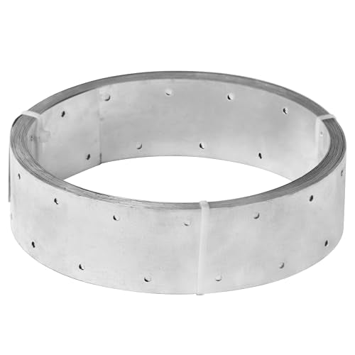 GBGS 32ft Metal Strapping,2-3/8"Width Perforated Steel Coil Strap - size: Width:60mm(2-3/8")
