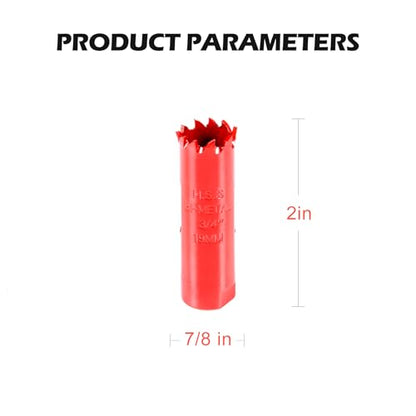 3/4"(19MM) Bi-Metal M42 Hole Saw with 8% Cobalt– Deep Cut 2" Depth HSS Hole Cutter for Wood, Plastic, Drywall, Metal Sheet & Hardened Stainless Steel(Without Arbor) - size: 3/4"(19MM)Bi-Metal M42 Hole Saw