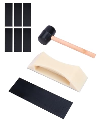 Floor Gap Fixer Tool Kit with Rubber Mallet & Nylon Tapping Block, Flooring Installation and Repair Tools for LVP, Vinyl, Laminate, Wood and Hardwood Plank Floors