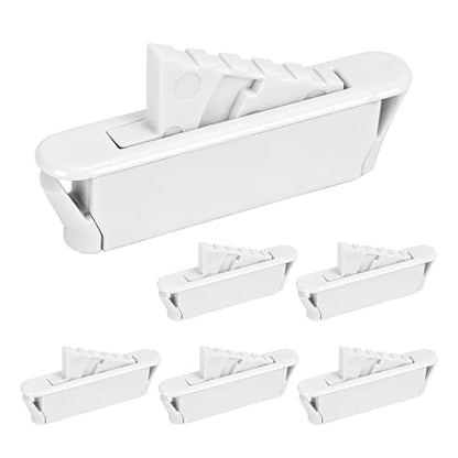 White Window Sash Vent Stops 6-Pack 1714WHITE, Nylon Snap-in