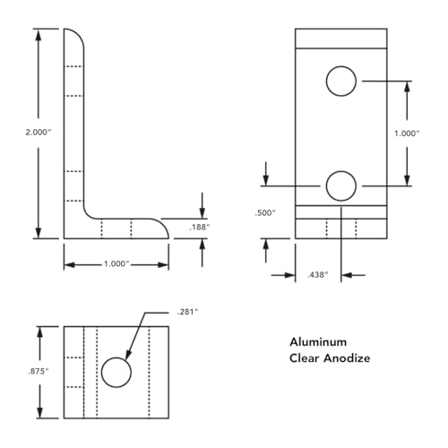 8020, 4176, 10 Series, Aluminum 3 Hole Inside Corner Bracket 90 Degree Angle Bracket for 80/20 T Slot Extruded Aluminum Extrusion (Clear Anodize, 10) - style: Clear Anodize