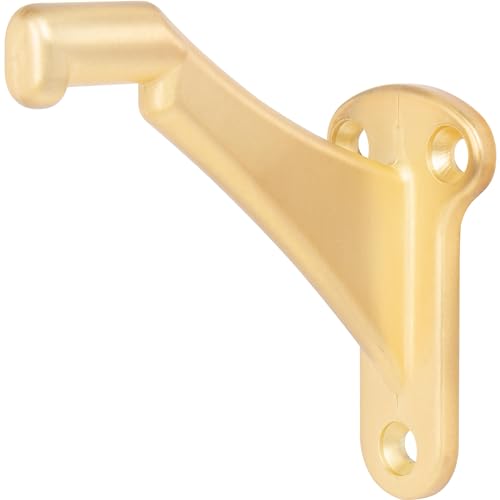Heavy-Duty Handrail Bracket, Satin Brass - color: Satin Brass
