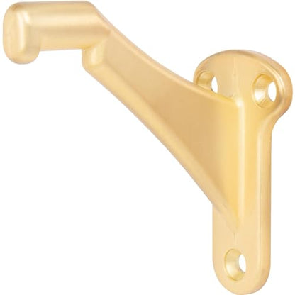 Heavy-Duty Handrail Bracket, Satin Brass - color: Satin Brass