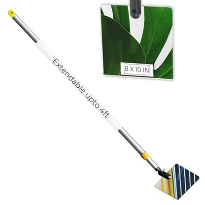 Inspection Mirror Telescoping Pole, Lightweight & Durable, 2 ft - 4 ft Pole, 8 x 10 inch Acrylic Mirror - size: 8 x 10 inch Acrylic Mirror, style: 2 ft - 4 ft Pole