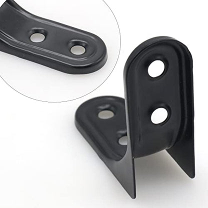 8-Pack Black 2 Inch Heavy Duty L Brackets with Screws for Shelves - size: 2inch Black