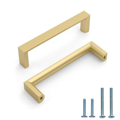 10 Pack 3 Inch(76mm) Gold Cabinet Pulls, Kitchen Hardware - color: Gold, size: 3"/76MM Hole Center, style: 10 Pack