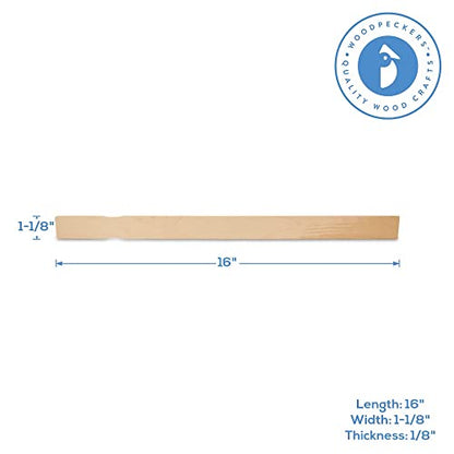 Wood Paint Sticks 16 inch, Pack of 25 Paint Stir Sticks, Jumbo Craft Sticks, Unfinished Wooden Sticks for Crafts, by Woodpeckers - size: 16 inch