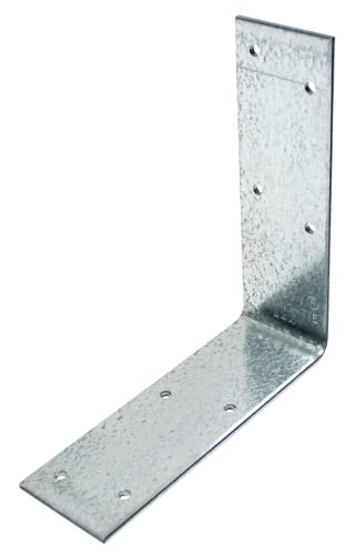 Simpson Strong-Tie A44 A-Series Framing Angle - 4-9/16 in. (W1) x 4-3/8 in. (W2) x 1-1/2 in. (L) Heavy Duty Zinc-Galvanized Steel, 90-Degree Angle Connector for Wood & Structural Framing (Pack of 25) - size: 25 Pack